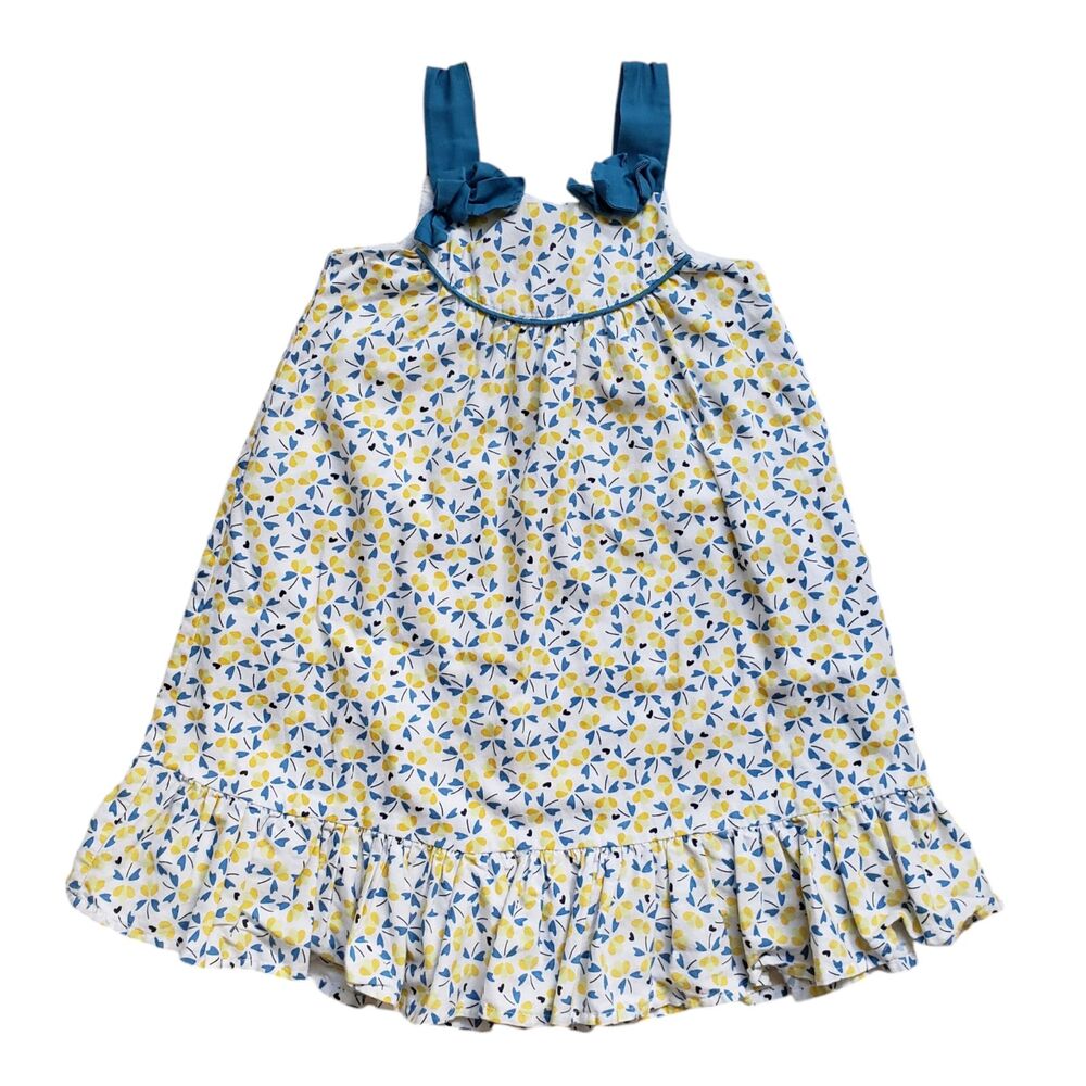 EPK France Floral Smocked Dress Girls 4 Ruffle Kids
